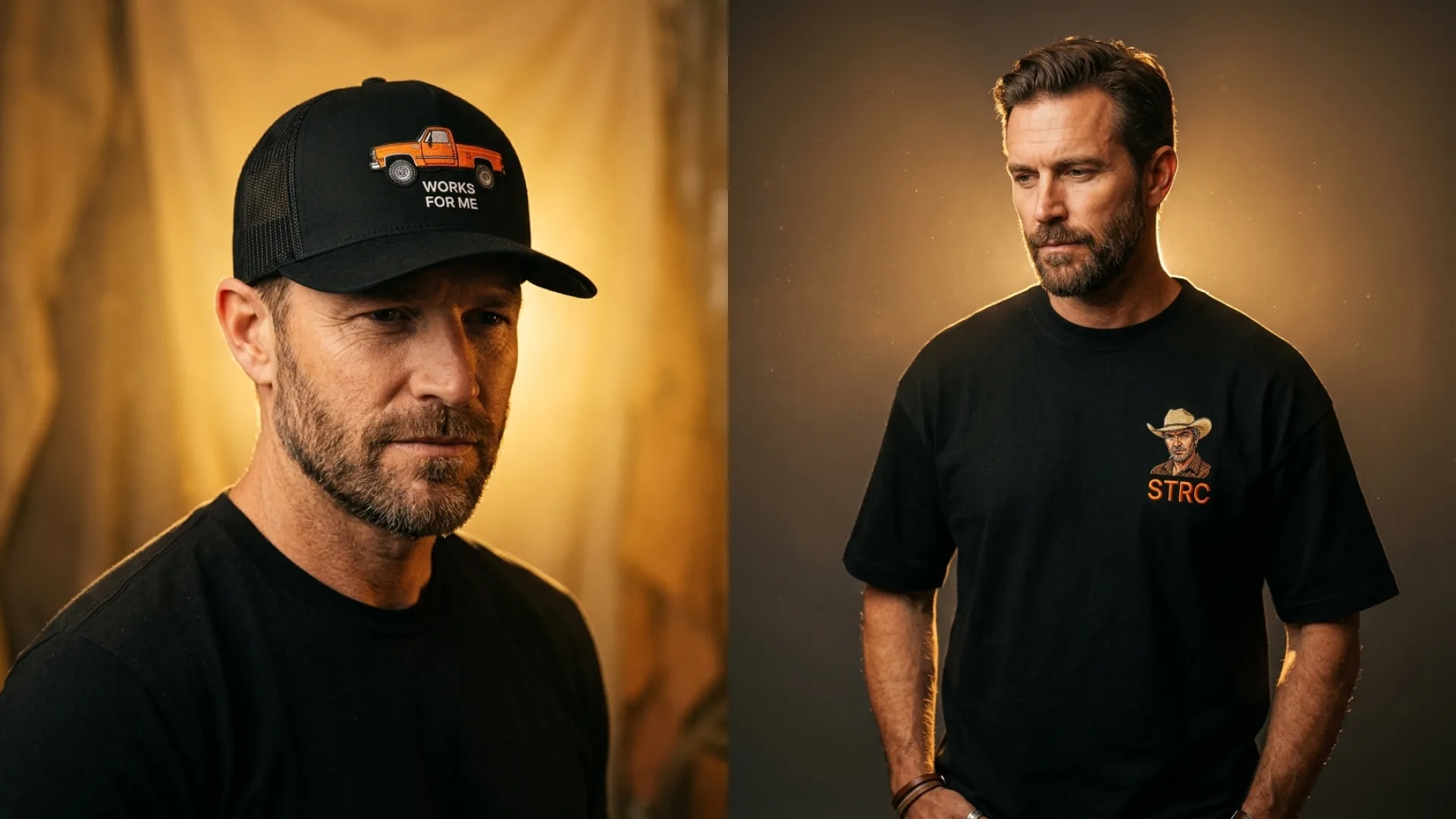 STRC — Landman merch on model