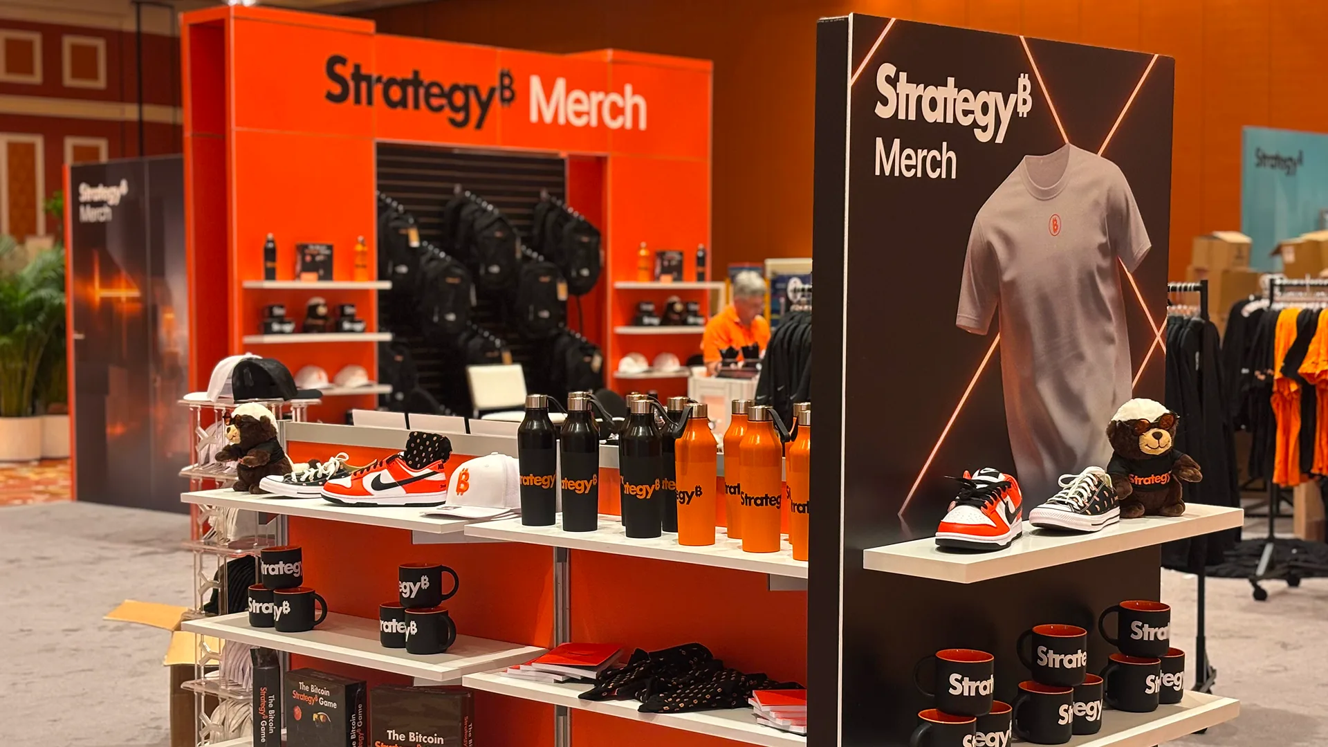 Strategy World 2026 — merch booth